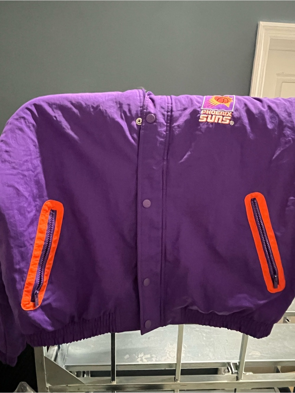 STARTER Phoenix Suns Purple Jacket with Orange Trim